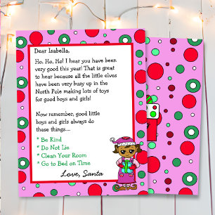 Adorable Elf Personalised  Letter from Santa