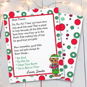Adorable Elf Personalised  Letter from Santa