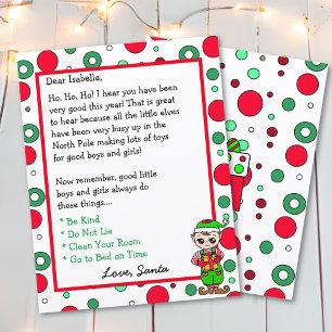 Adorable Elf Personalised Letter from Santa