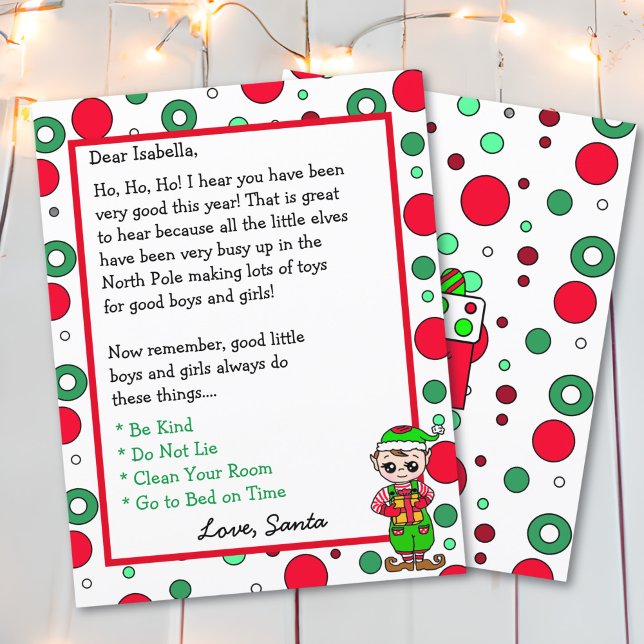 Adorable Elf Personalised  Letter from Santa (Creator Uploaded)