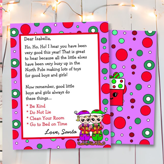 Adorable Elf Personalised Letter from Santa (Creator Uploaded)