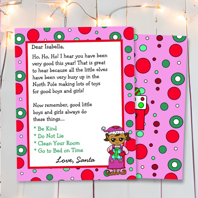 Adorable Elf Personalised  Letter from Santa (Creator Uploaded)