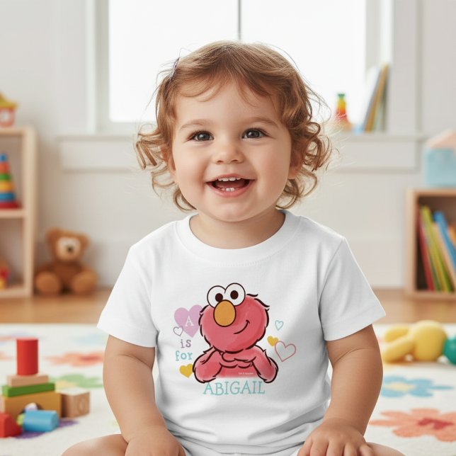 Adorable Elmo | Add Your Own Name Baby T-Shirt (Creator Uploaded)