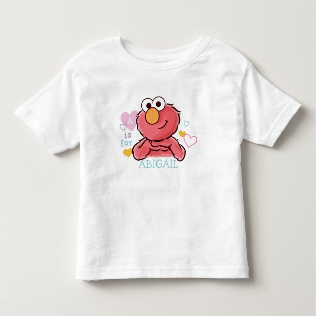 Adorable Elmo | Add Your Own Name Toddler T-Shirt (Front)