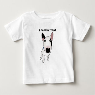 Adorable English Bull Terrier wants a treat Baby T-Shirt