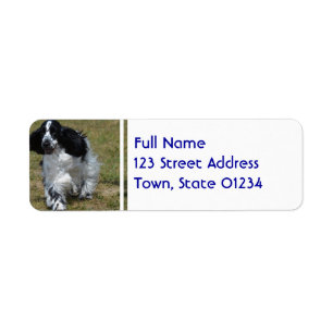 Adorable English Cocker Spaniel Return Address Label