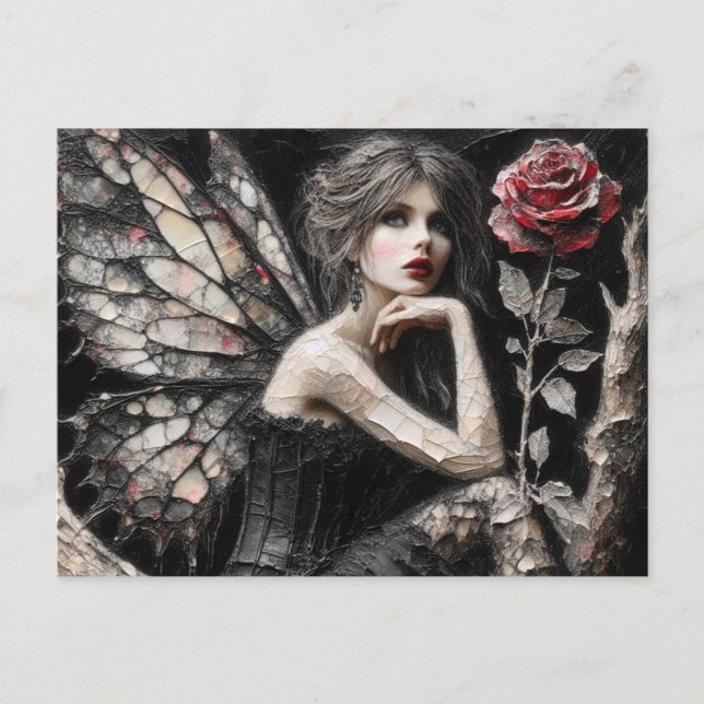 Adorable Fairy Bored on a Branch Postcard (Front)