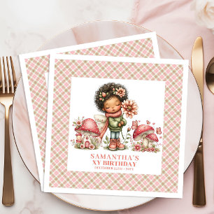 Adorable Fairy Whimsical Garden Birthday Party Napkin