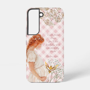 Adorable Faith Expectant Mother Plaid Gold Dove Samsung Galaxy Case