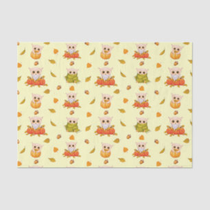 Adorable Fall Owls Tissue Paper