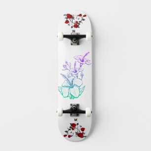 Adorable Fantasy Flowers Picture Skateboard