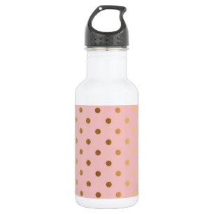Adorable Faux Gold Polka Dots Flowers 532 Ml Water Bottle
