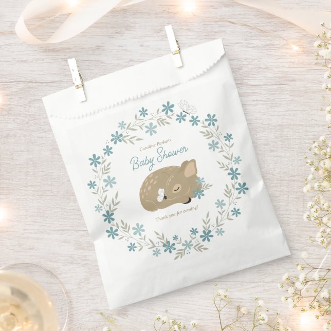 Adorable Fawn Baby Shower Favour Bag (Clipped)
