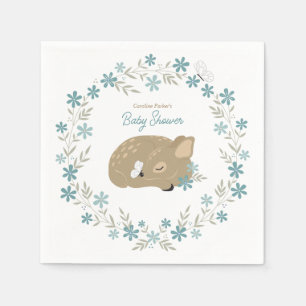 Adorable Fawn Baby Shower Napkin