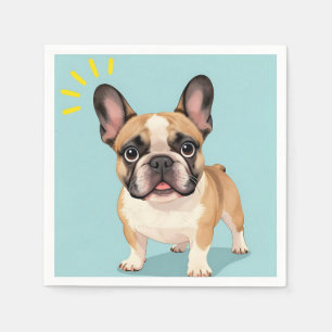 Adorable Fawn French Bulldog Puppy  Napkin
