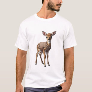 Adorable Fawn Wearing a Knitted Brown Sweater