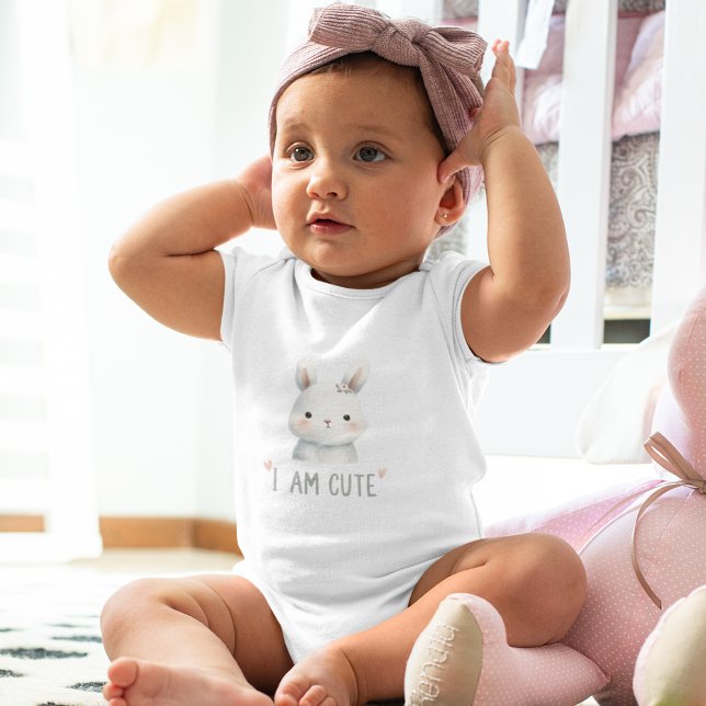 Adorable Floral Bunny  Baby Bodysuit (Creator Uploaded)