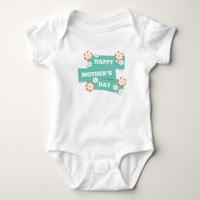 Adorable Floral Happy Mother's Day | Bodysuit (Front)