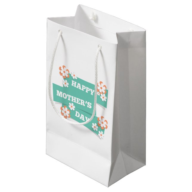 Adorable Floral Happy Mother's Day | Gift Bag (Front Angled)