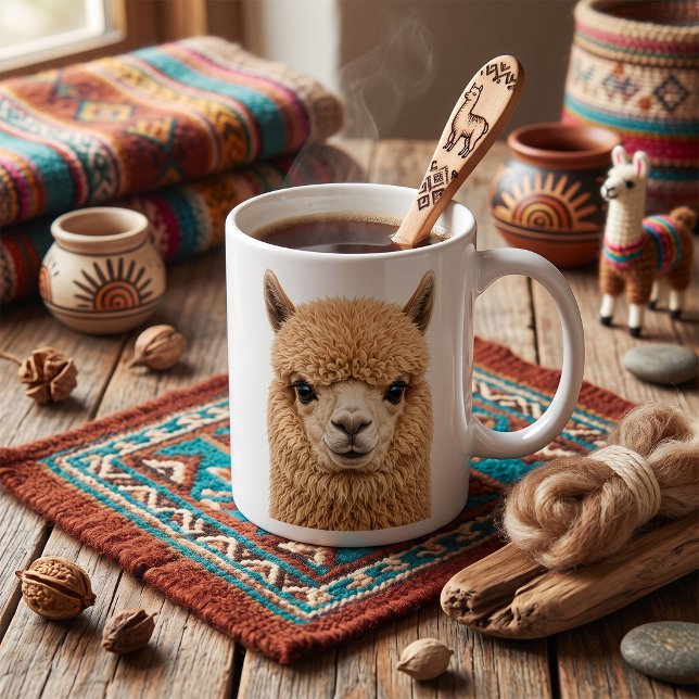 Adorable Fluffy Alpaca Animal Coffee Mug (Creator Uploaded)