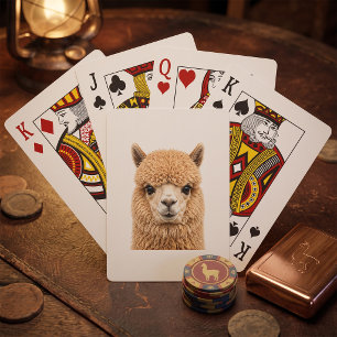 Adorable Fluffy Alpaca Animal Playing Cards