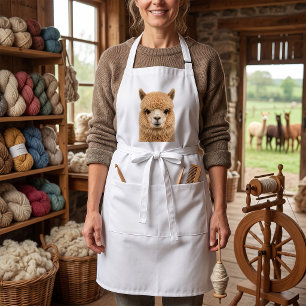 Adorable Fluffy Alpaca Animal Standard Apron