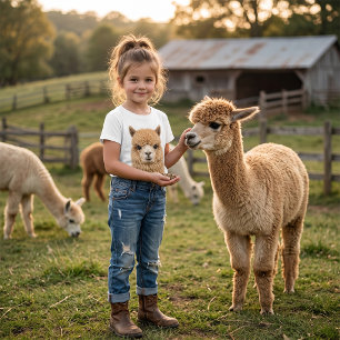Adorable Fluffy Alpaca Animal T-Shirt