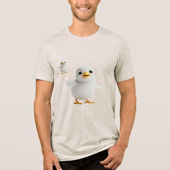 Adorable Fluffy Chick Tri-Blend Shirt (Front)