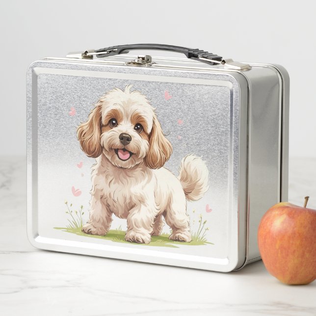 Adorable Fluffy Cockapoo Puppy Lunch Box  (In Situ)