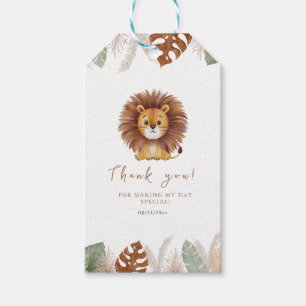 Adorable Fluffy Lion Birthday Gift Tags