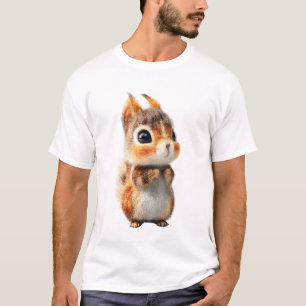 Adorable Fluffy Woodland Squirrel Portrait Men T-Shirt