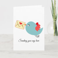 Adorable Flying Blue Bird w Letter Customizeable