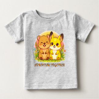 Adorable Forest Animal Friends Kawaii Baby T-Shirt