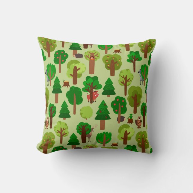 Adorable Forest Animals Cushion (Front)