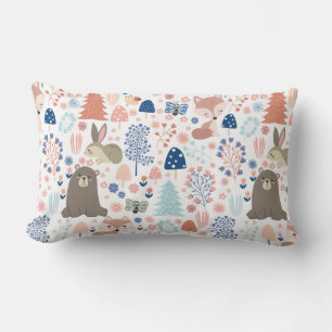Adorable Forest Animals Lumbar Cushion