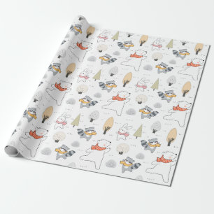 Adorable Forest Animals Wrapping Paper