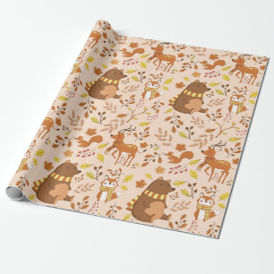 Adorable Forest Critters Wrapping Paper