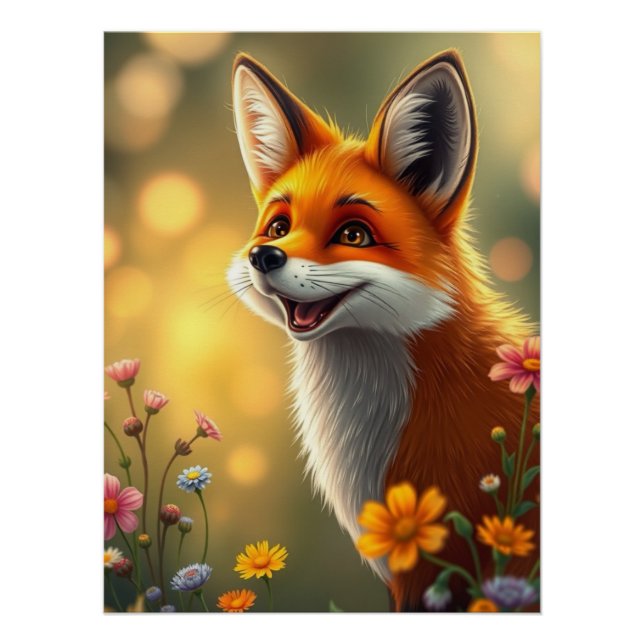 Adorable Fox  Art  Poster (Front)
