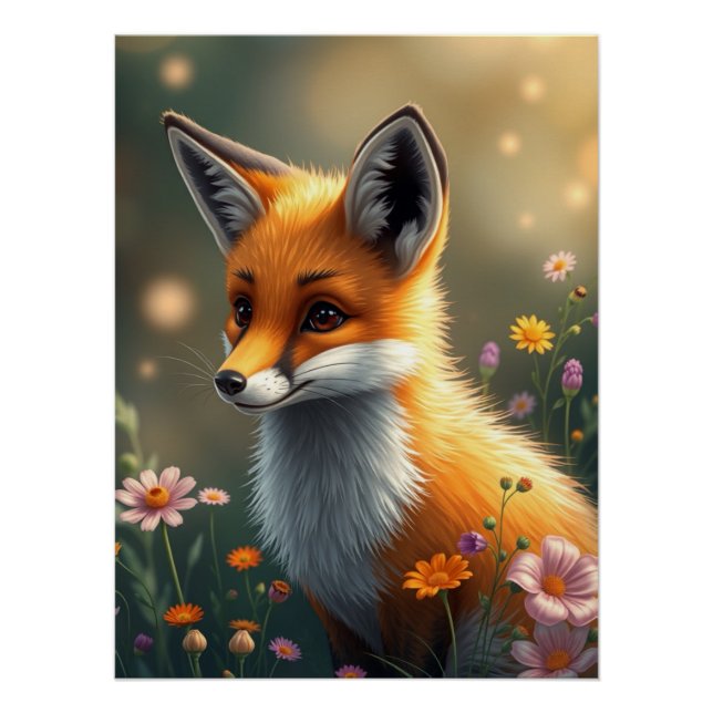 Adorable Fox  Art  Poster (Front)