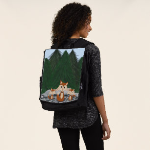 Adorable Fox Family Backpack