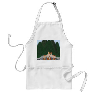 Adorable Fox Family Standard Apron