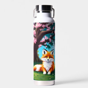 Adorable Fox Sitting Under Tree-68563 Water Bottle