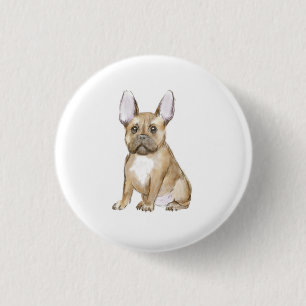 Adorable french bulldog puppy 3 cm round badge