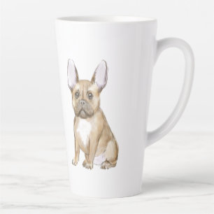 Adorable french bulldog puppy latte mug