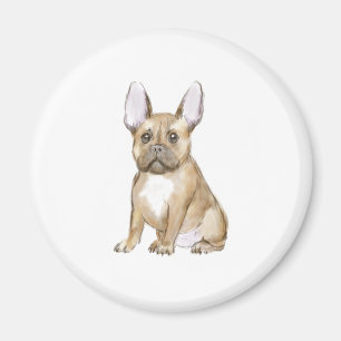 Adorable french bulldog puppy magnet