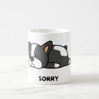 Adorable French bulldog "sorry" Mug