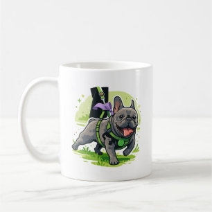 Adorable French Bulldog Walking in Park Coffee Mug