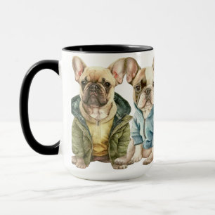 ADORABLE FRENCH BULLDOGS WITH SWEATERS MUG