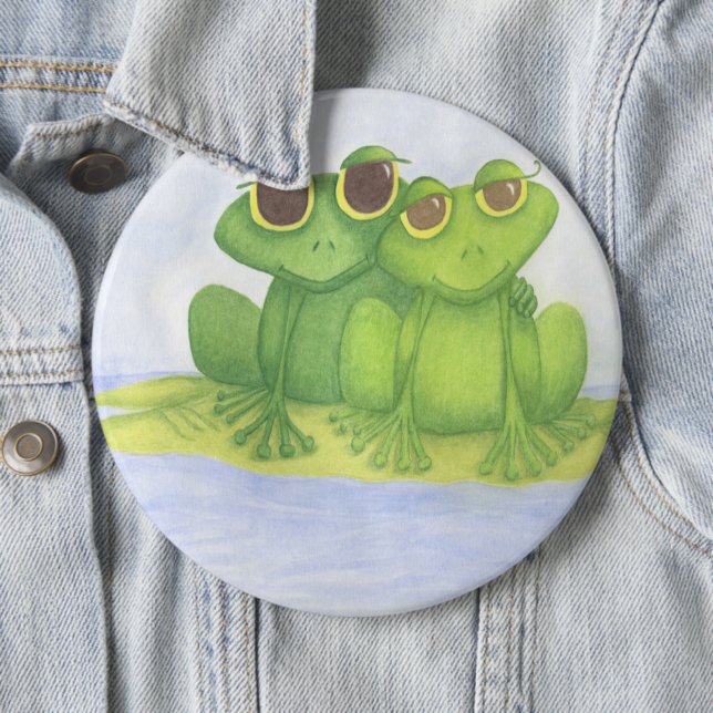 Adorable Frog Lovers 6 Cm Round Badge (In Situ)