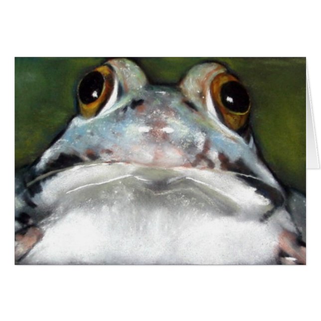 Adorable Frog: Realism Pastel Painting (Front Horizontal)